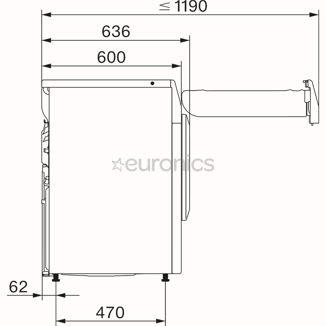 Miele T1 Excellence EcoSpeed, 9 kg, depth 60 cm - Clothes dryer
