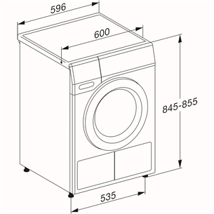Miele T1 Excellence EcoSpeed, 8 кг, глубина 60 см - Сушильная машина