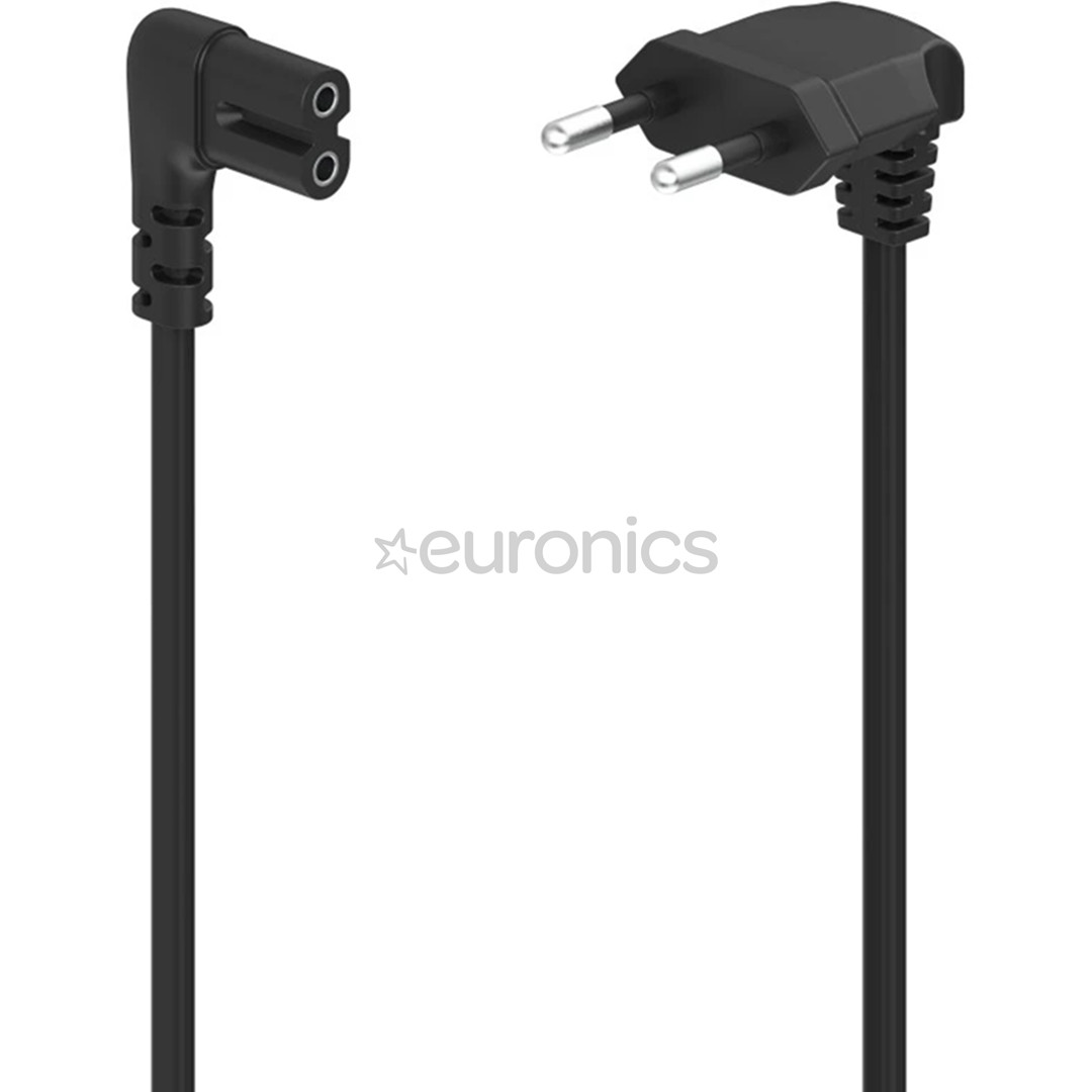 Hama Power Cord, 2-pin 90°, 1,5 м, черный - Кабель питания