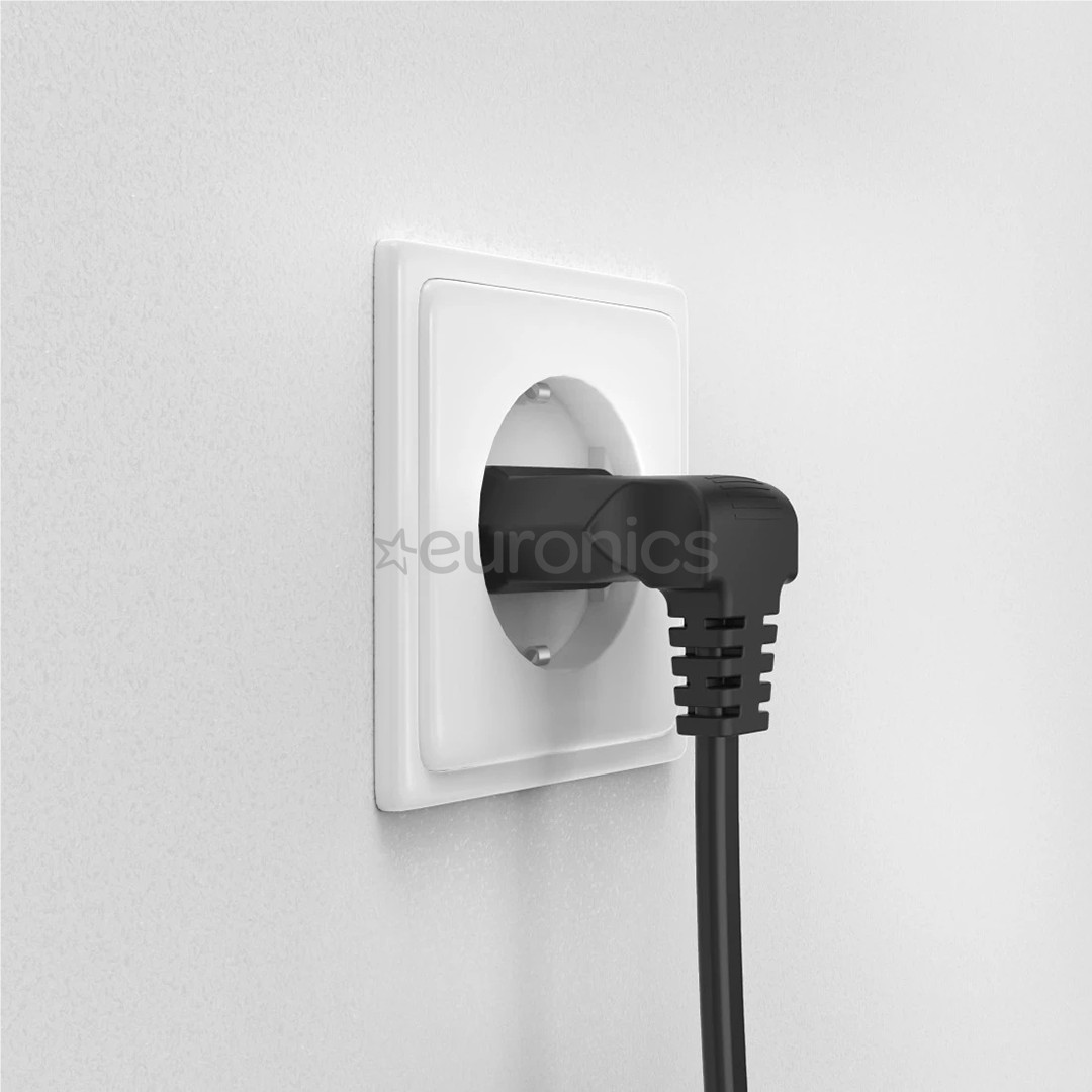 Hama Power Cord, 2-pin 90°, 1,5 м, черный - Кабель питания