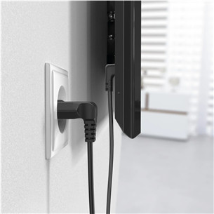 Hama Power Cord, 2-pin 90°, 1,5 м, черный - Кабель питания