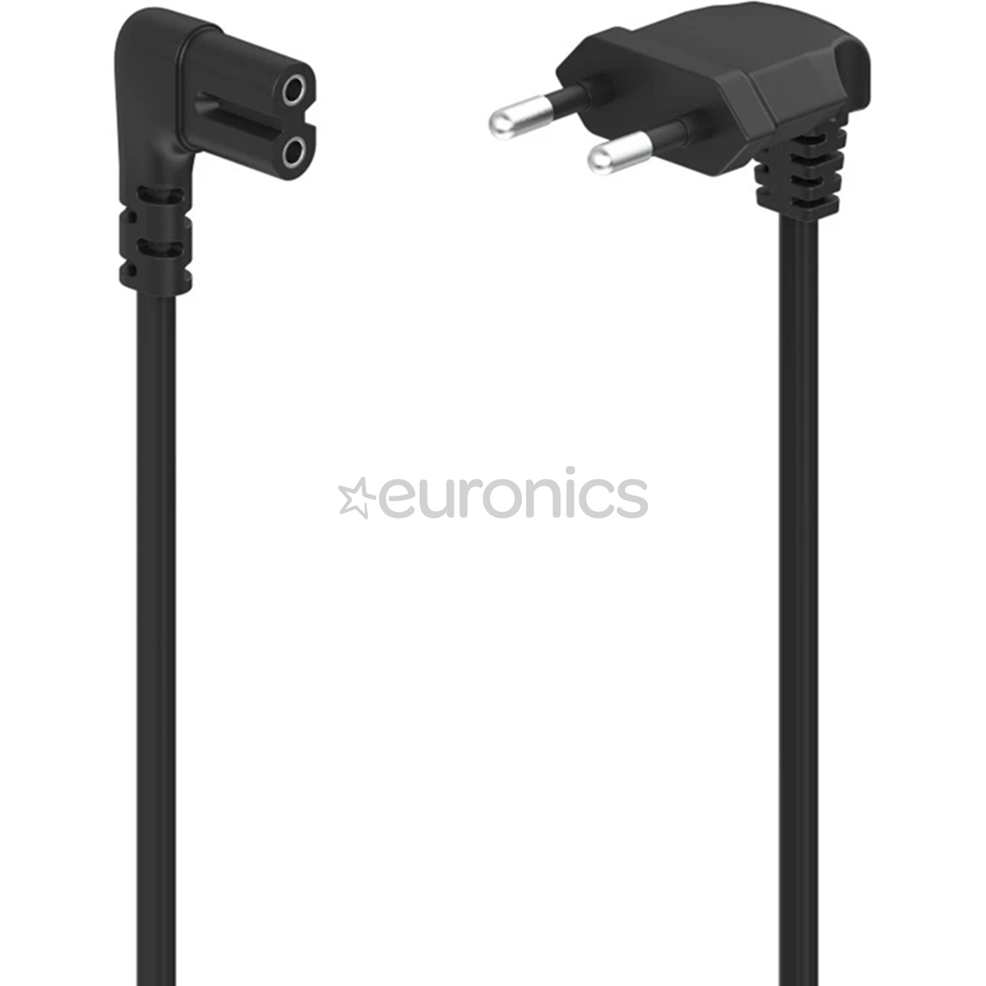 Hama Power Cord, 2-pin 90°, 3 m, melna - Vads