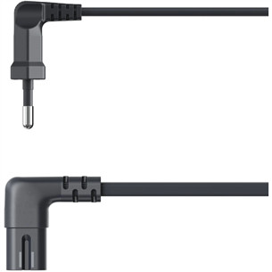 Hama Power Cord, 2-pin 90°, 3 m, black - Power cable