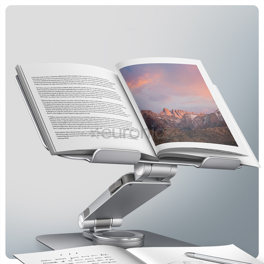 Axagon STND-LR, 10''-16'', 360°, alumīnija - Portatīvā datora statīvs