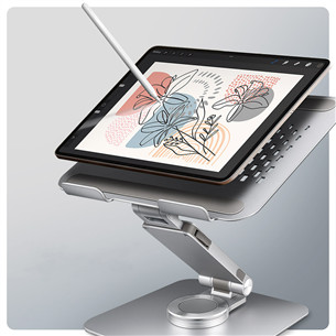 Axagon STND-LR, 10''-16'', 360°, alumīnija - Portatīvā datora statīvs