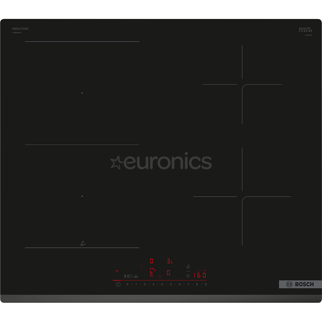 Bosch Series 6, ширина 60 см, без рамы, черный - Интегрируемая индукционная варочная панель