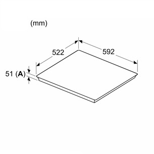 Bosch Series 6, ширина 60 см, без рамы, черный - Интегрируемая индукционная варочная панель