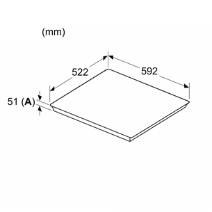 Bosch Series 6, ширина 60 см, без рамы, черный - Интегрируемая индукционная варочная панель