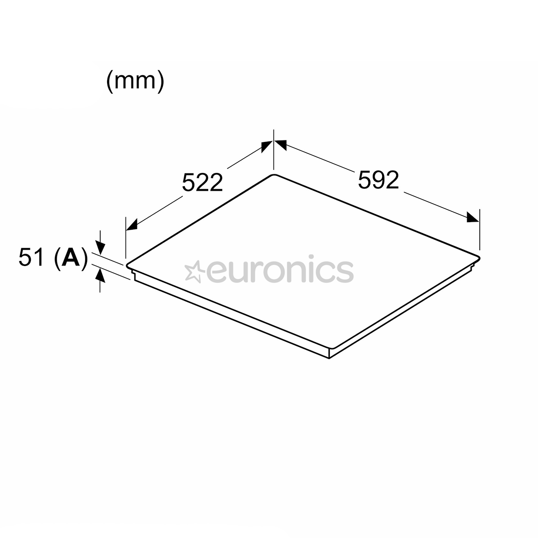 Bosch Series 6, ширина 60 см, без рамы, черный - Интегрируемая индукционная варочная панель