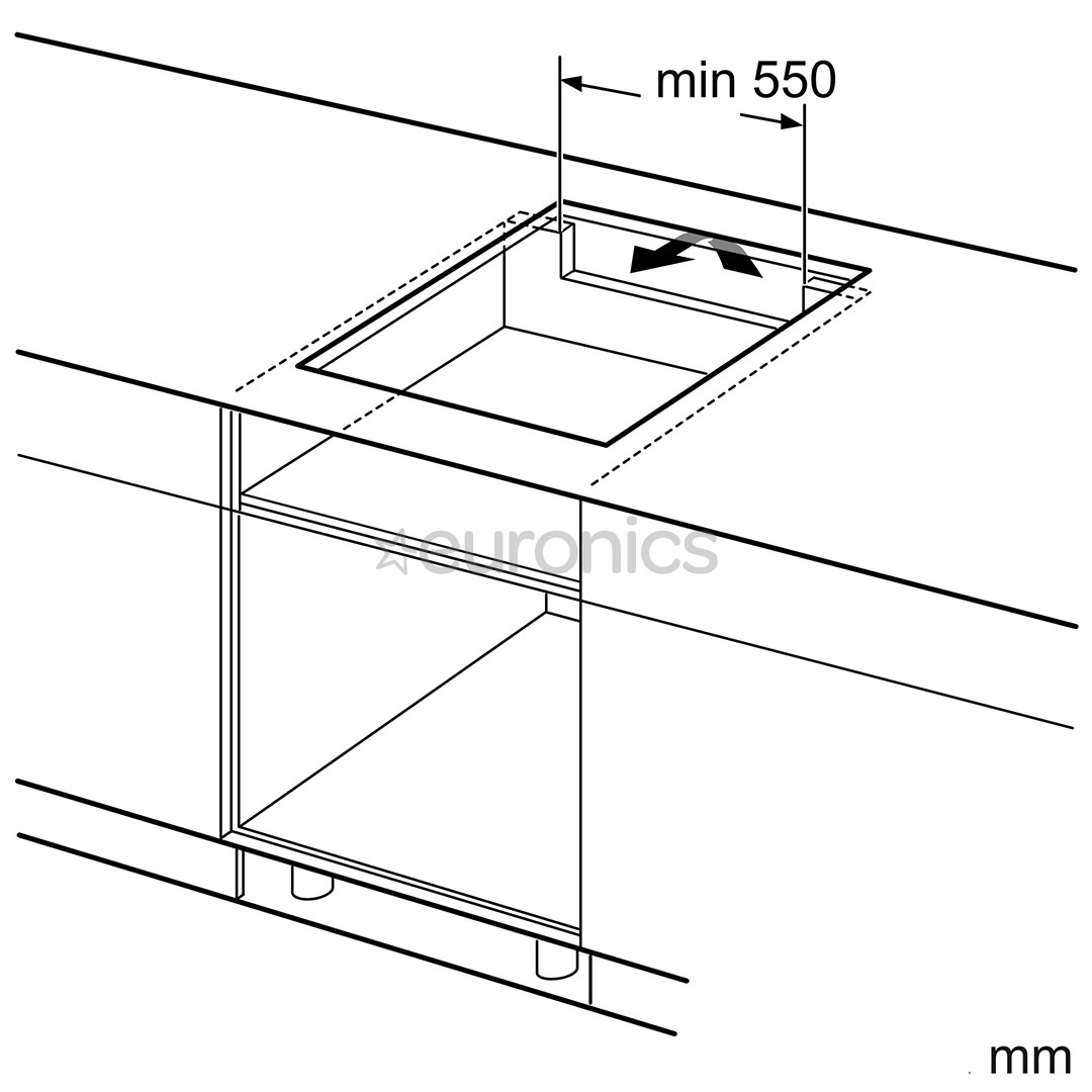 Bosch Series 6, ширина 60 см, без рамы, черный - Интегрируемая индукционная варочная панель