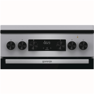 Gorenje, 70 L, width 50 cm, grey - Gas cooker with electric oven