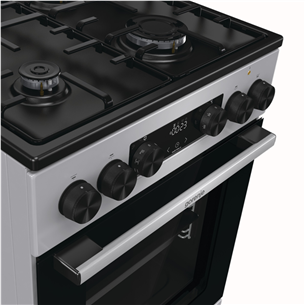Gorenje, 70 L, width 50 cm, grey - Gas cooker with electric oven