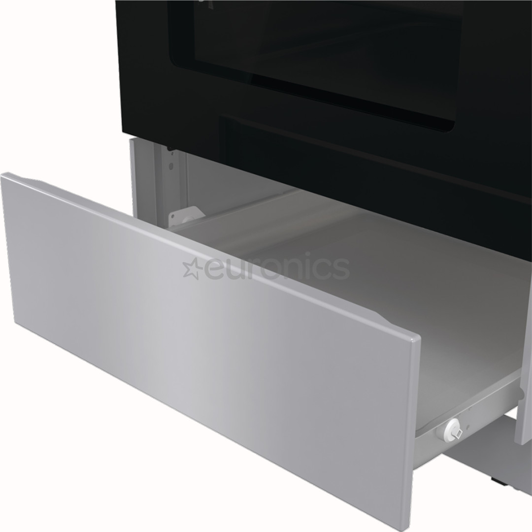 Gorenje, 70 л, ширина 50 см, серый - Газовая плита с электрической духовкой