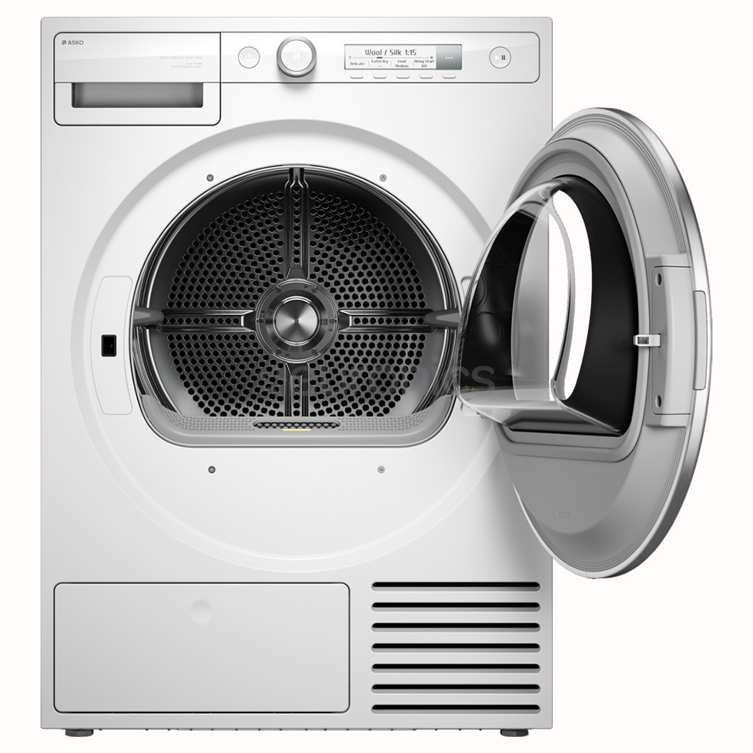Asko, 8 kg, dziļums 60.3 cm - Veļas žāvētājs