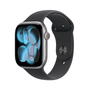 Apple Watch 11, 42 mm, GPS, S/M, tumši pelēka - Viedpulkstenis MEQW4ET/A