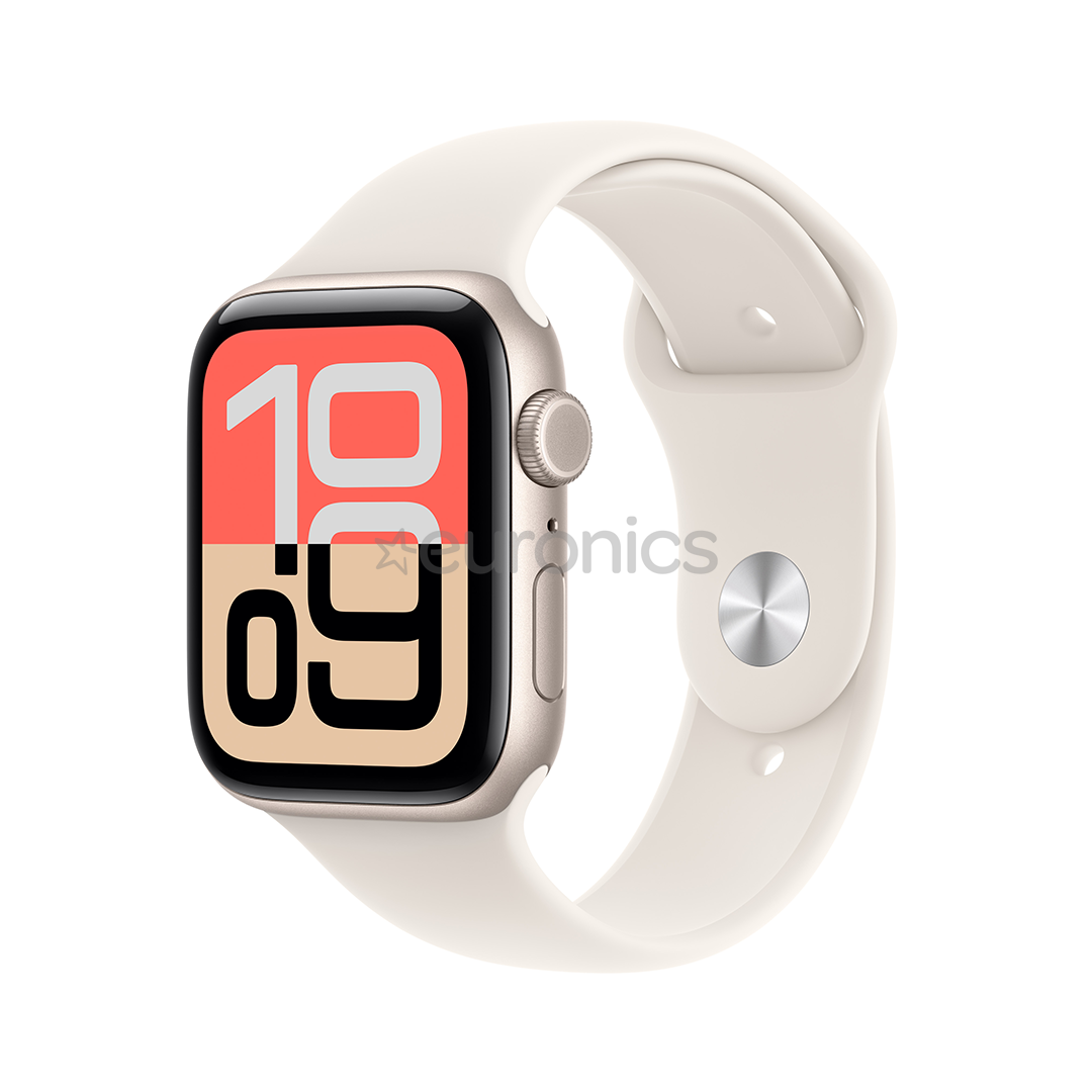 Apple Watch SE 3, 40 mm, GPS + Cellular, sport band, S/M, bēša alumīnija / bēša - Viedpulkstenis