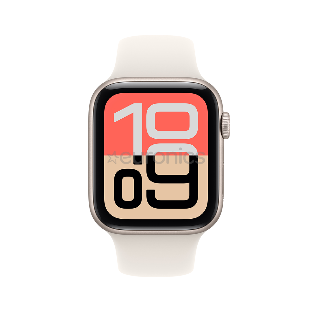 Apple Watch SE 3, 40 mm, GPS + Cellular, sport band, S/M, bēša alumīnija / bēša - Viedpulkstenis