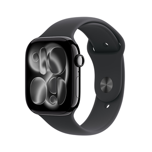 Apple Watch 11, 42 mm, GPS, M/L, melna - Viedpulkstenis MEQU4ET/A