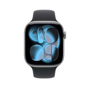 Apple Watch 11, 46 mm, GPS, S/M, tumši pelēka - Viedpulkstenis