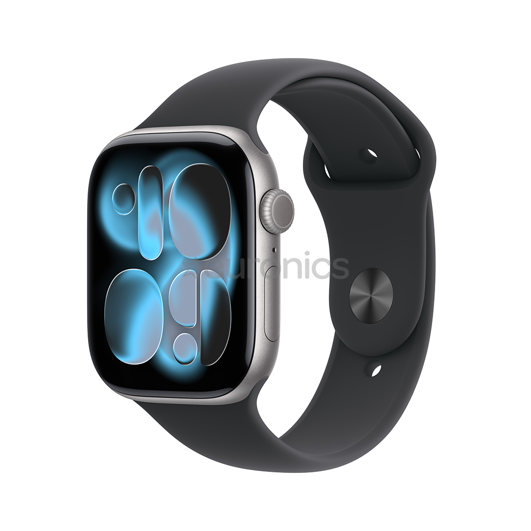 Apple Watch 11, 46 mm, GPS, S/M, tumši pelēka - Viedpulkstenis