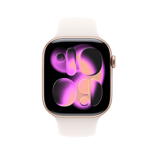 Apple Watch 11, 46 mm, GPS, S/M, rozā zelta - Viedpulkstenis