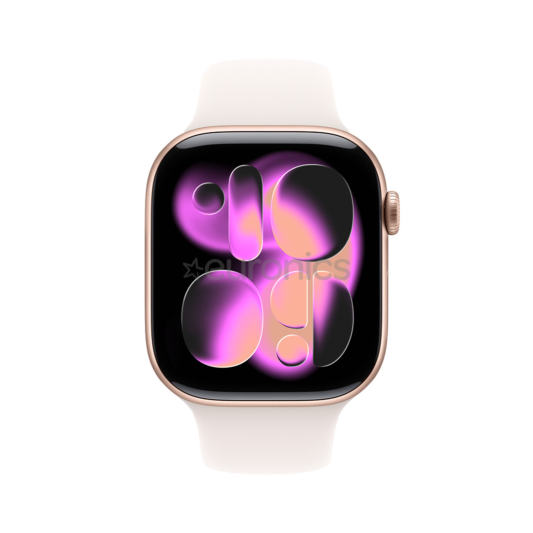 Apple Watch 11, 46 mm, GPS, S/M, rozā zelta - Viedpulkstenis