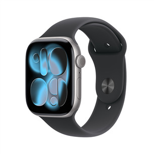 Apple Watch 11, 46 мм, GPS, M/L, темно-серый - Смарт-часы MEV44ET/A