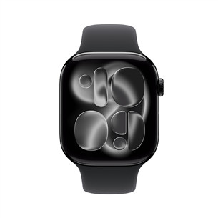 Apple Watch 11, 42 mm, GPS + Cellular, M/L, melna - Viedpulkstenis