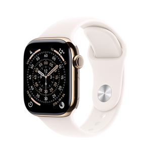 Apple Watch 11, 42 mm, GPS + Cellular, M/L, titāna, zelta - Viedpulkstenis MF8X4ET/A