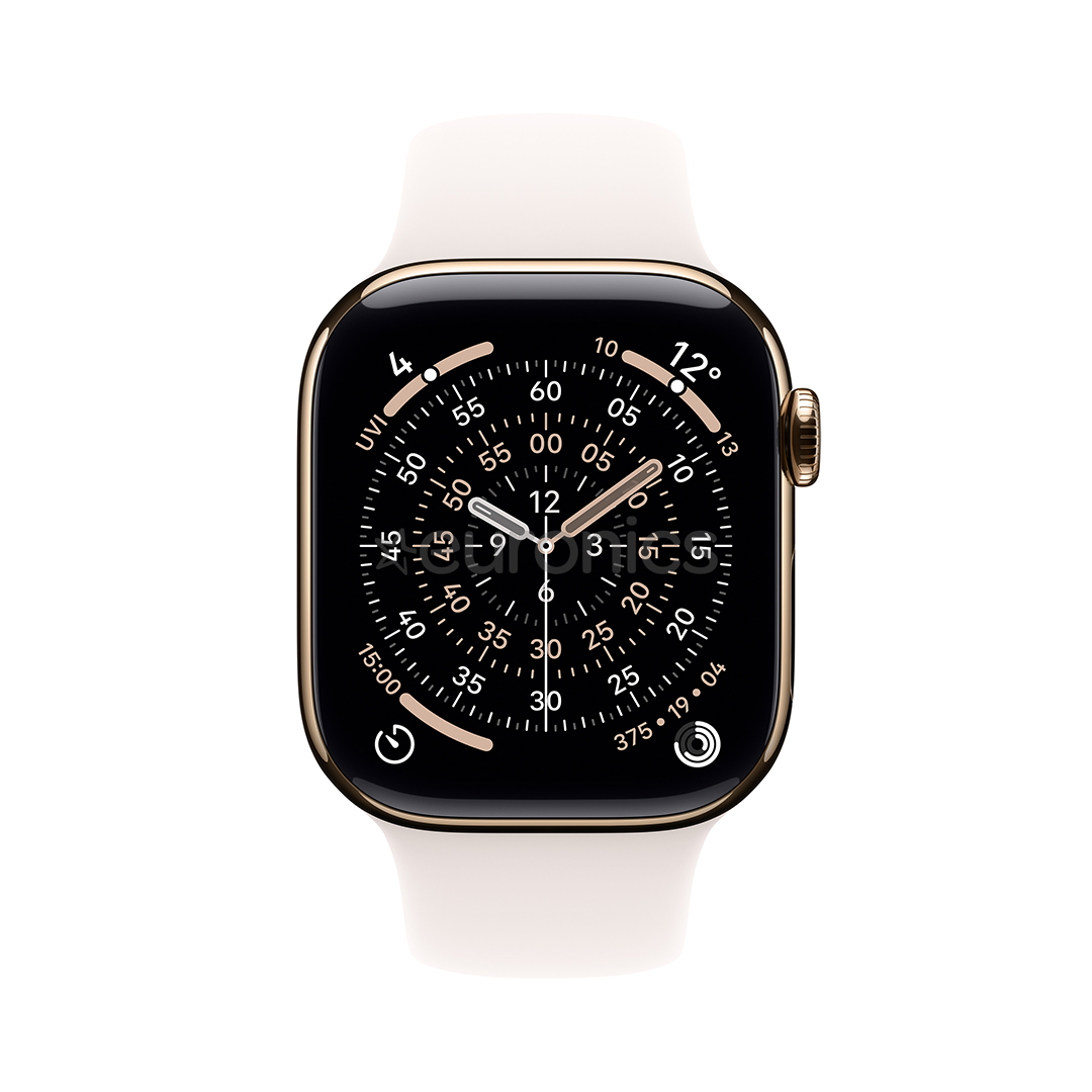 Apple Watch 11, 42 mm, GPS + Cellular, M/L, titāna, zelta - Viedpulkstenis