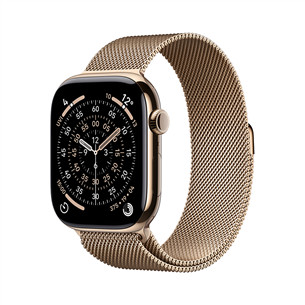 Apple Watch 11, 42 mm, GPS + Cellular, Milanese loop, gold titanium - Smartwatch MF8Y4ET/A
