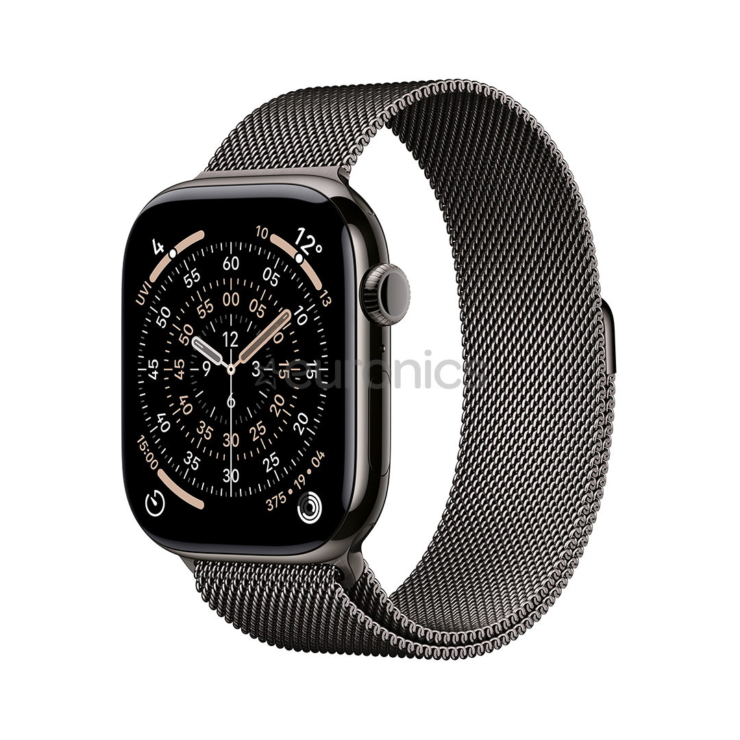 Apple Watch 11, 46 mm, GPS + Cellular, Milanese loop, S/M, melna titāna - Viedpulkstenis