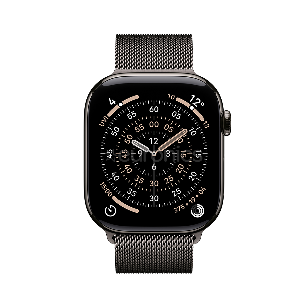 Apple Watch 11, 46 mm, GPS + Cellular, Milanese loop, S/M, melna titāna - Viedpulkstenis