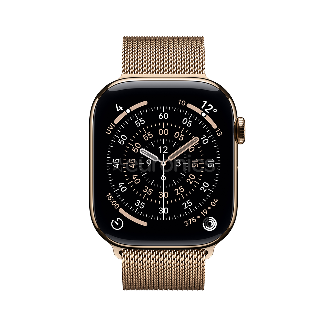 Apple Watch 11, 46 mm, GPS + Cellular, Milanese loop, S/M, zelta titāna - Viedpulkstenis