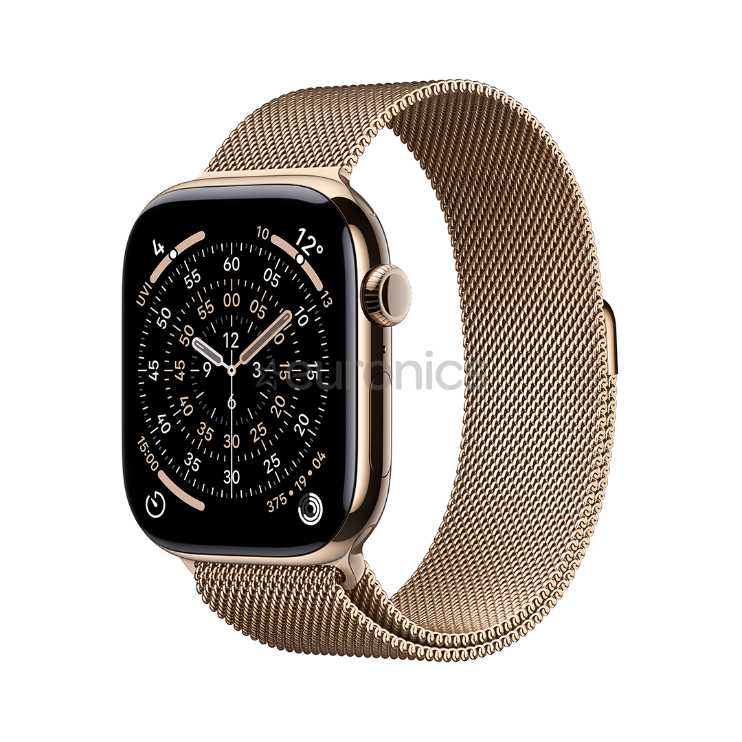 Apple Watch 11, 46 mm, GPS + Cellular, Milanese loop, M/L, zelta titāna - Viedpulkstenis