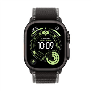 Apple Watch Ultra 3, 49 mm, Trail Loop, S/M, melna titāna / melna - Viedpulkstenis