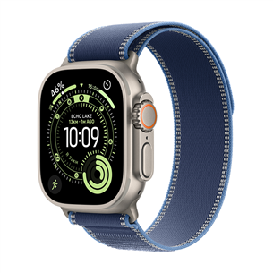 Apple Watch Ultra 3, 49 mm, Trail Loop, M/L, nerūsējošā tērauda / zila- Viedpulkstenis MEWU4ET/A