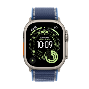 Apple Watch Ultra 3, 49 mm, Trail Loop, S/M, nerūsējošā tērauda / zila- Viedpulkstenis