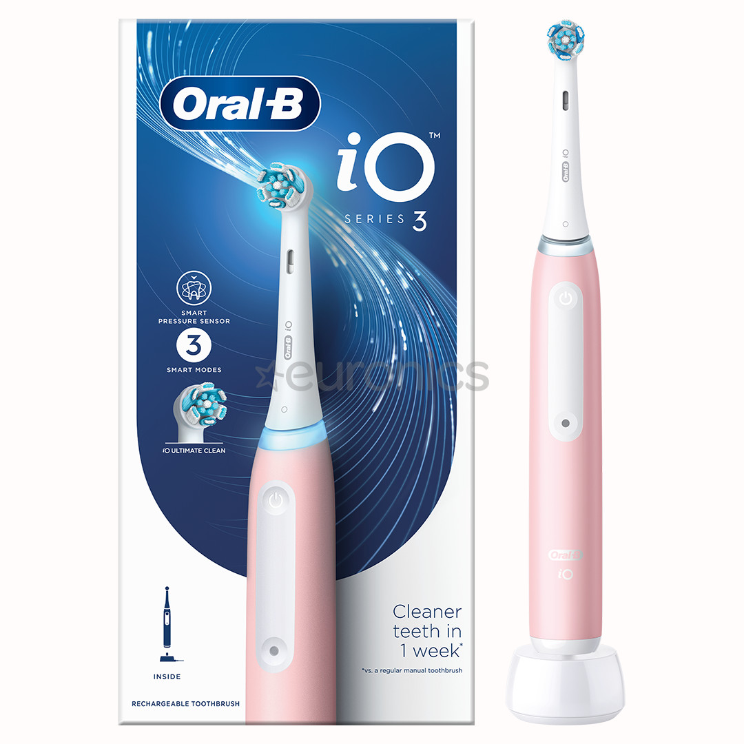 Braun Oral-B iO3, rozā - Elektriskā zobu birste