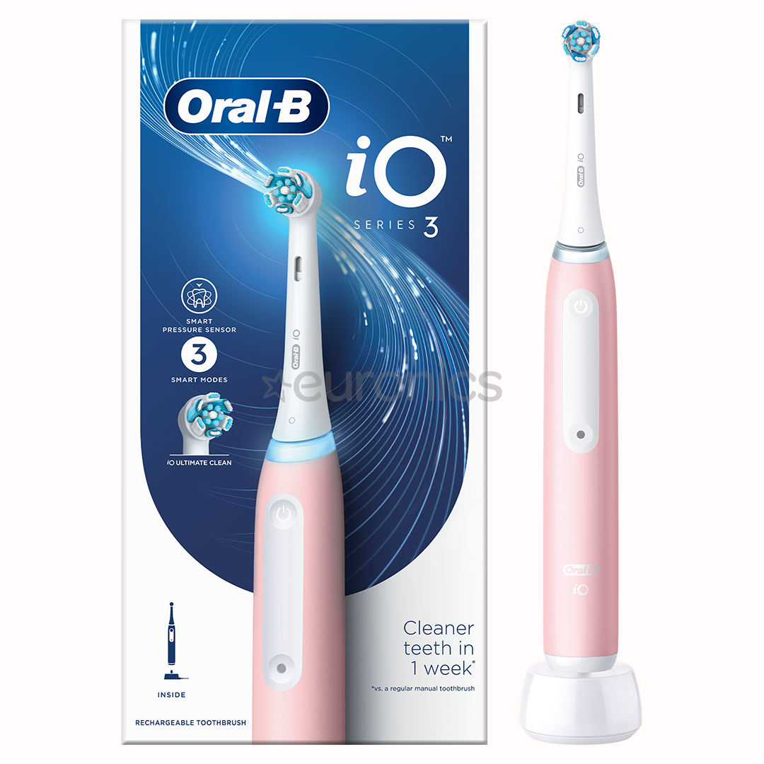 Braun Oral-B iO3, rozā - Elektriskā zobu birste