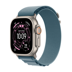 Apple Watch Ultra 3, 49 мм, Alpine Loop, Large, титан / голубой - Смарт-часы MEWP4ET/A