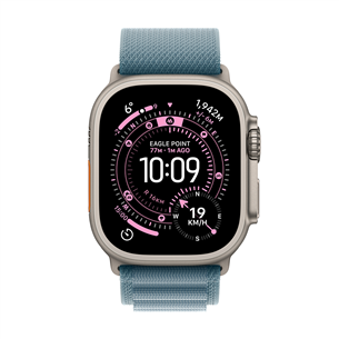 Apple Watch Ultra 3, 49 мм, Alpine Loop, Large, титан / голубой - Смарт-часы