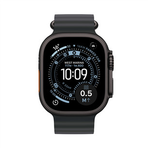 Apple Watch Ultra 3, 49 mm, Ocean Band, melna titāna / melna - Viedpulkstenis