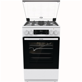 Gorenje, 70 L, width 50 cm, white - Gas cooker with electric oven