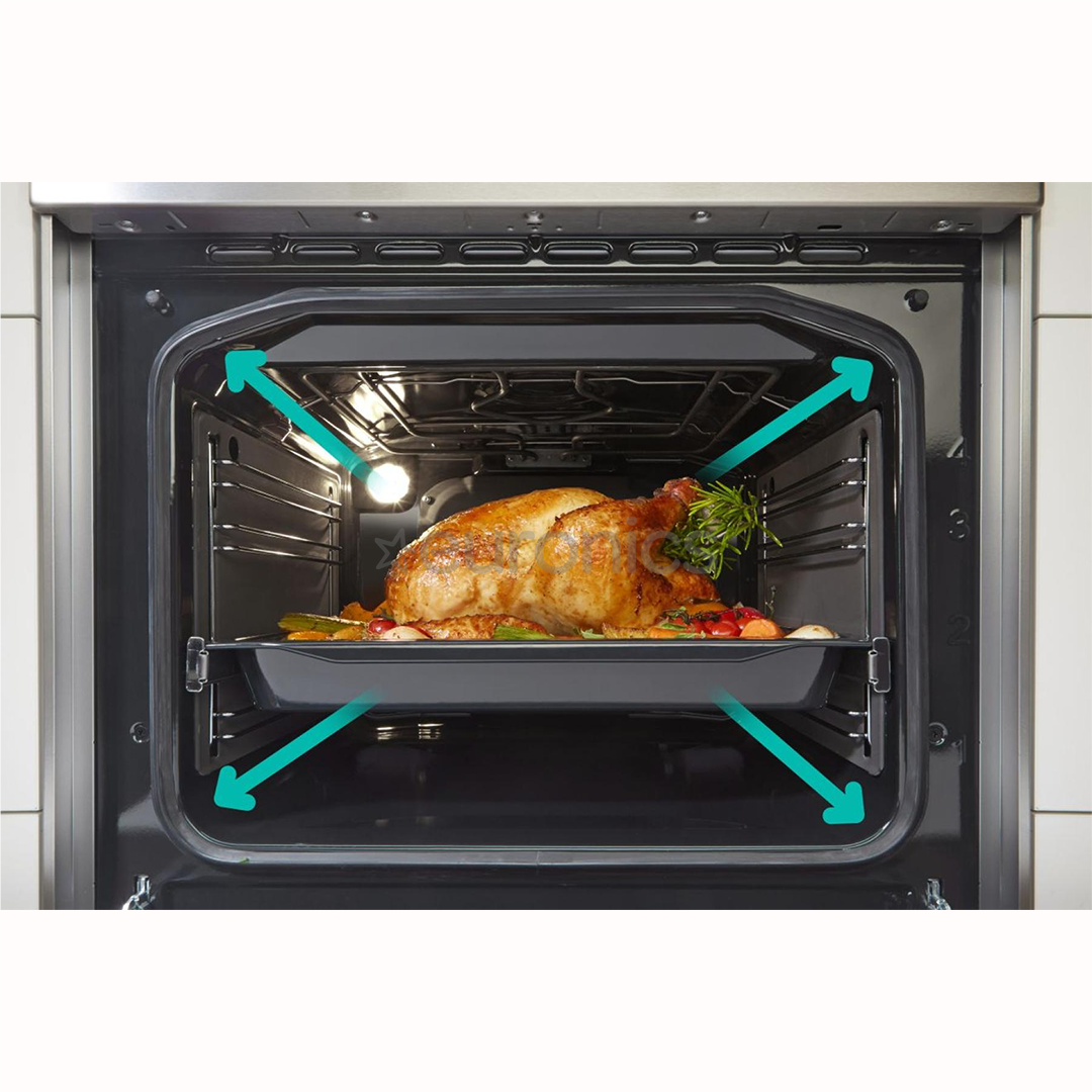 Gorenje, 70 L, width 50 cm, white - Gas cooker with electric oven