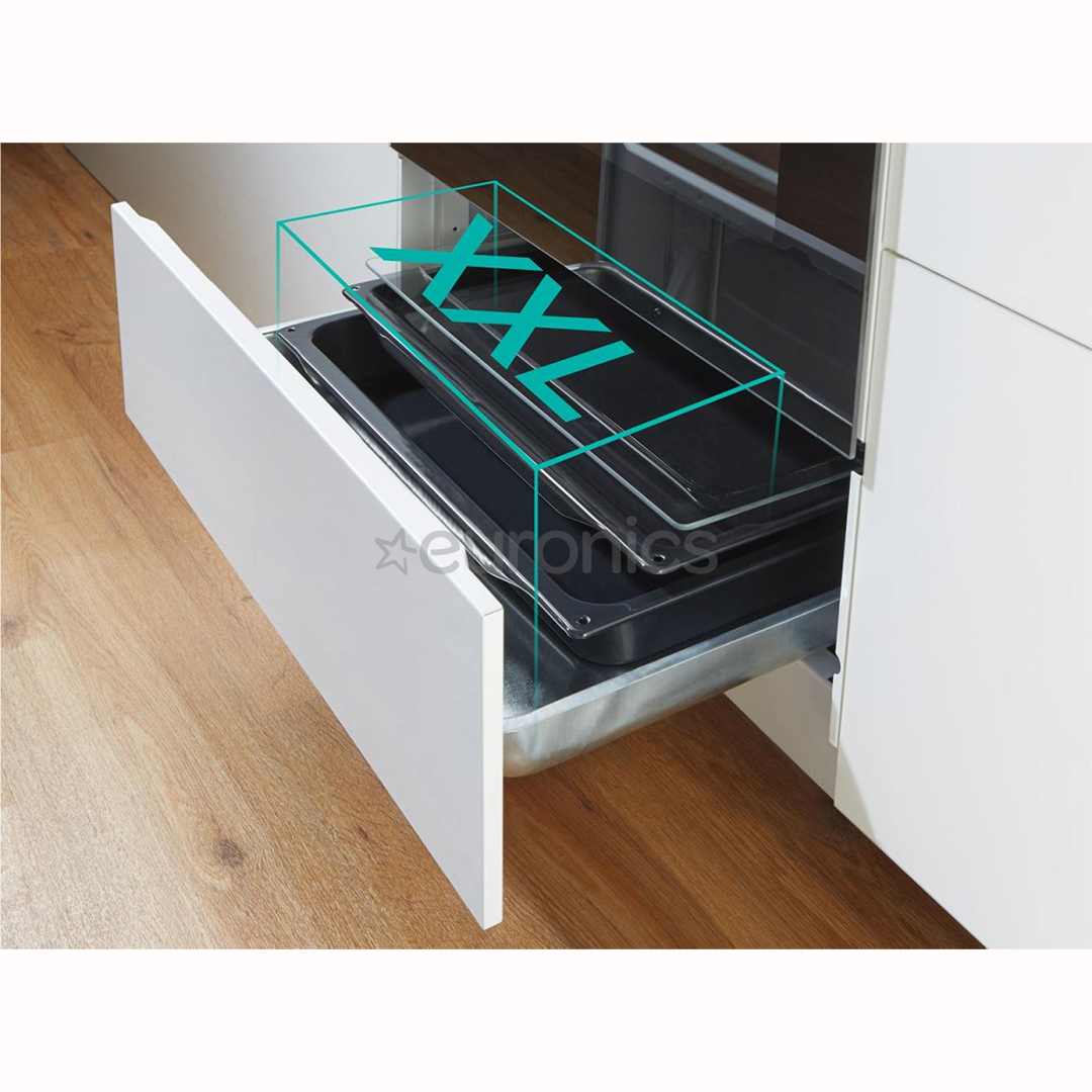 Gorenje, 70 L, width 50 cm, white - Gas cooker with electric oven
