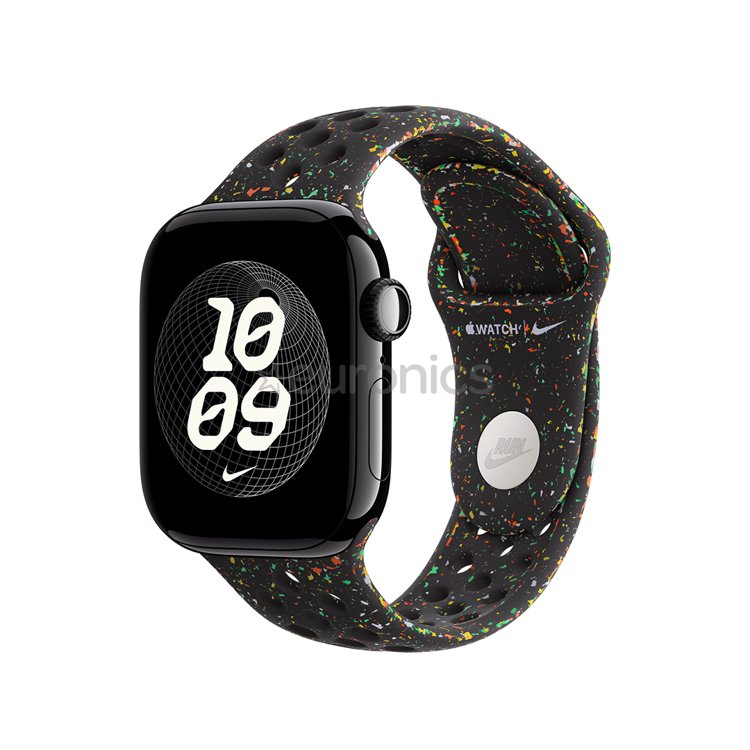 Apple Nike Sport Band, 42 mm, S/M, melna - Siksniņa pulkstenim