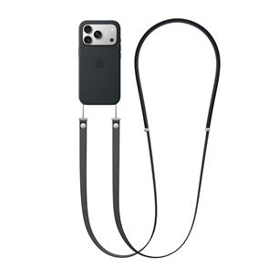 Apple Crossbody Strap, melna - Plecu siksna