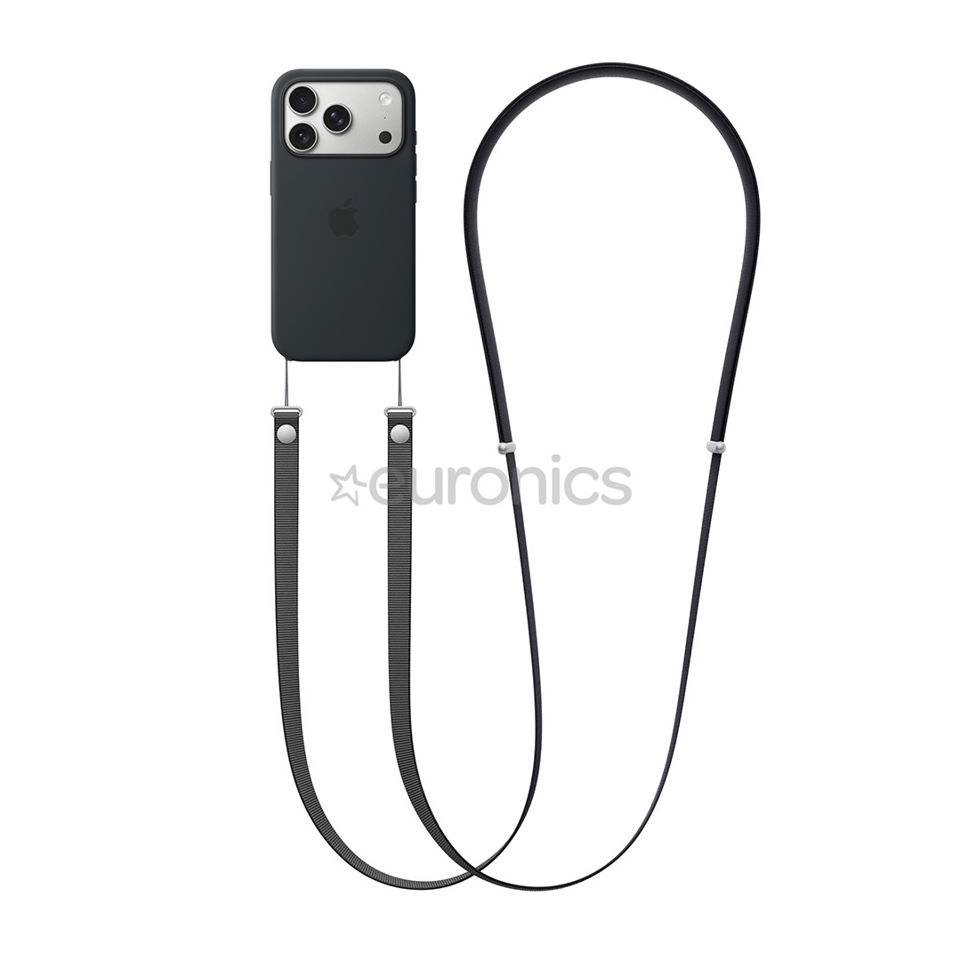 Apple Crossbody Strap, melna - Plecu siksna