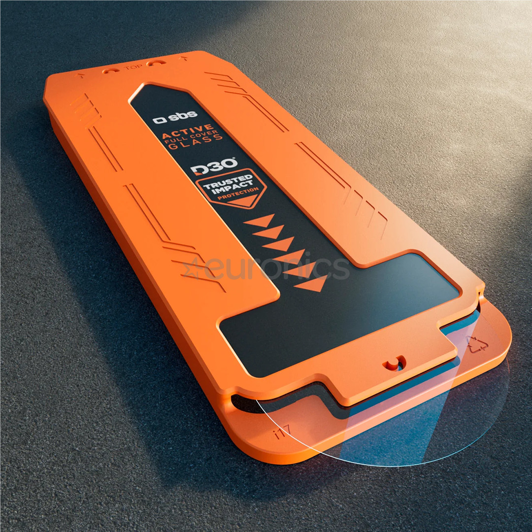 SBS D3O Screen Protector with Applicator, iPhone 17 / 16 Pro, черный - Защита для экрана